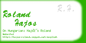 roland hajos business card